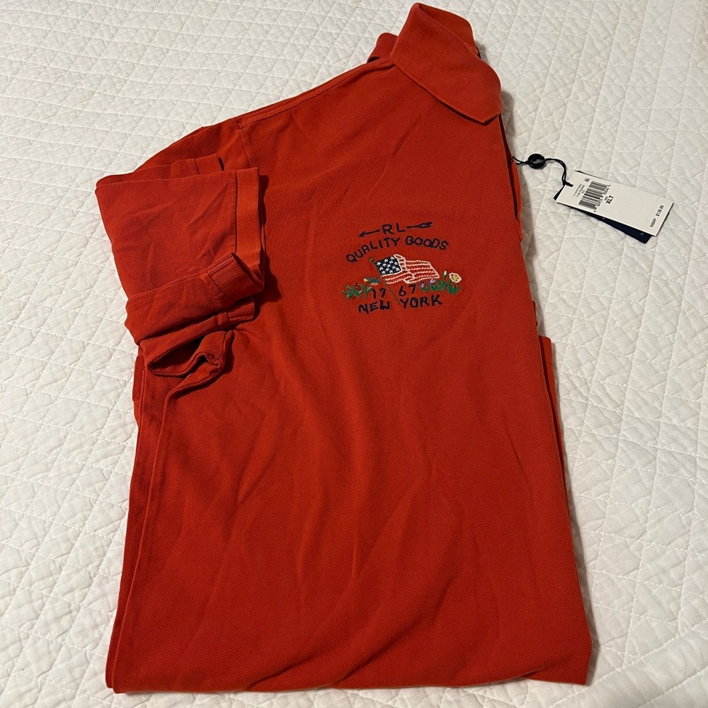 NEW Polo Ralph Lauren Big & Tall Classic-Fit Flag Short-Sleeve Polo Shirt